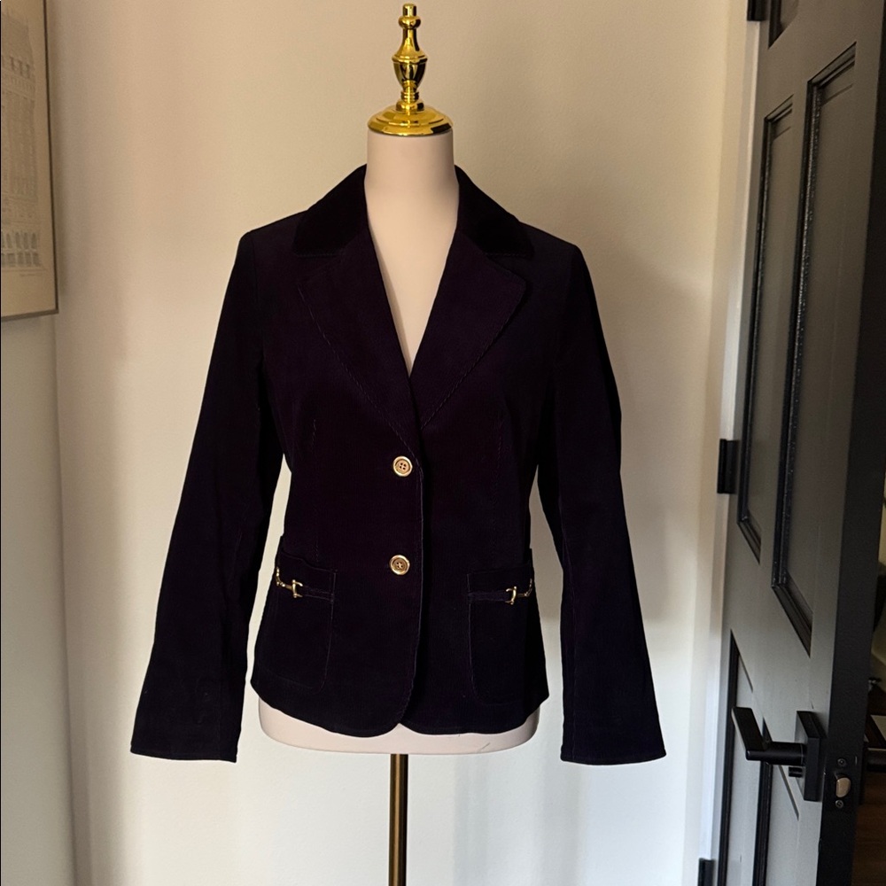 Talbots Navy Corduroy  Blazer